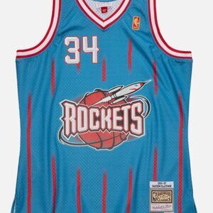 MITCHELL & NESS 1996 Houston Rockets Hakeem Olajuwon Swingman Jersey Mens MEDIUM